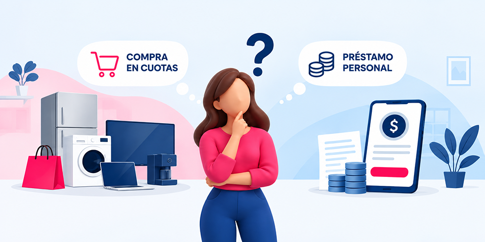 Financiar una compra en cuotas o pedir un préstamo
