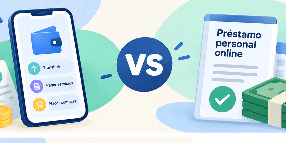 Billeteras virtuales vs. préstamos personales online